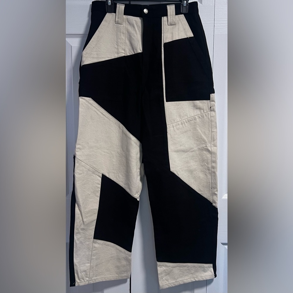 Topshop High Rise Patchwork Jeans